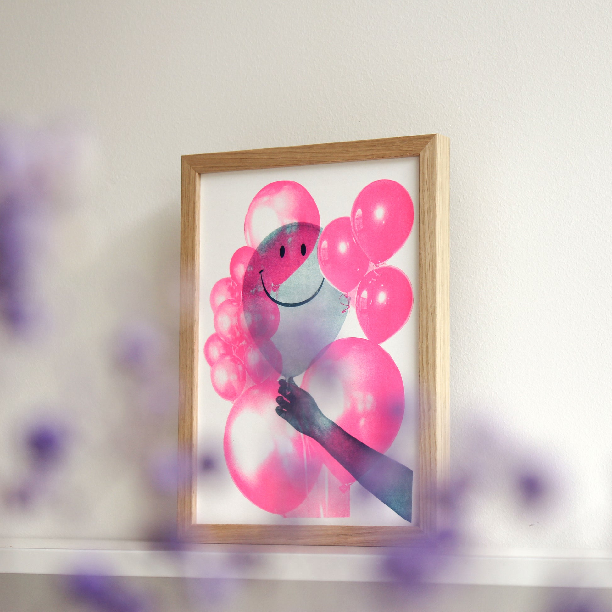 Kunst Poster Risographie) – Balloon\